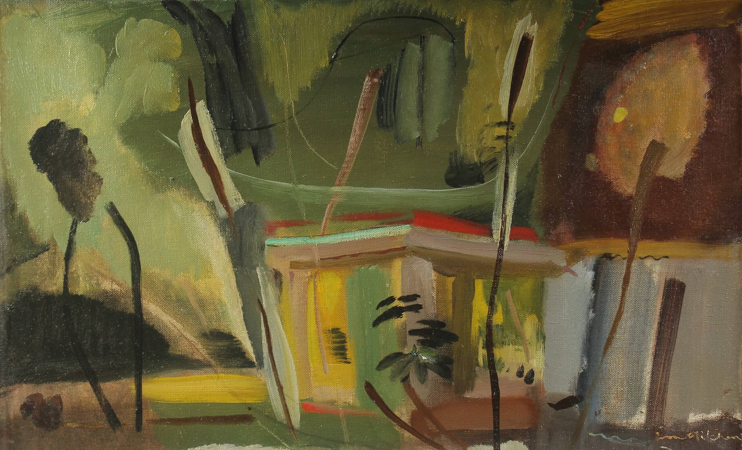 Ivon Hitchens (1893-1979), ‘Pavilion’, oil on canvas, signed, 20” x 33” (51 x