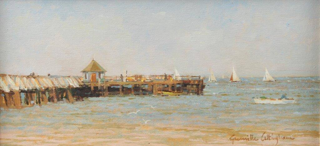 Grenville Cottingham. Yarmouth Pier, Isle of Wight. Oil on canvas