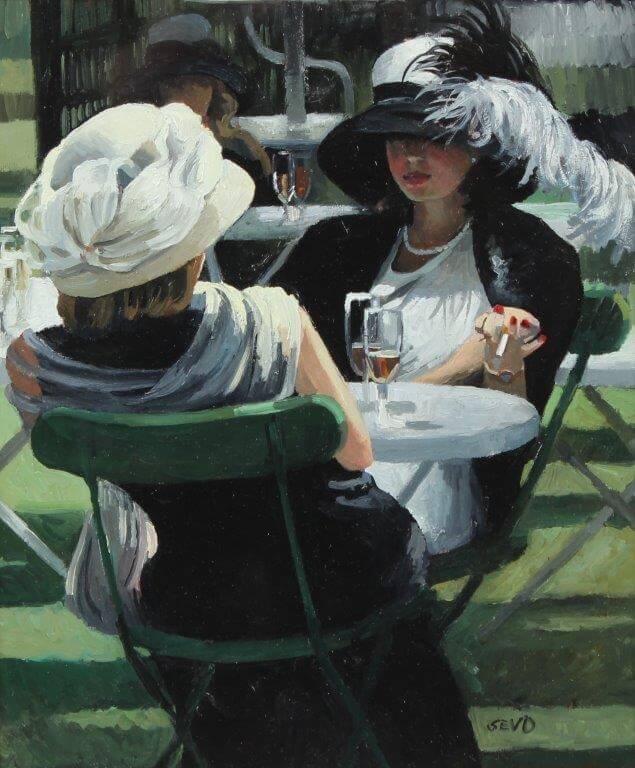 Sherree Valentine-Daines 'Conversation' oil on board