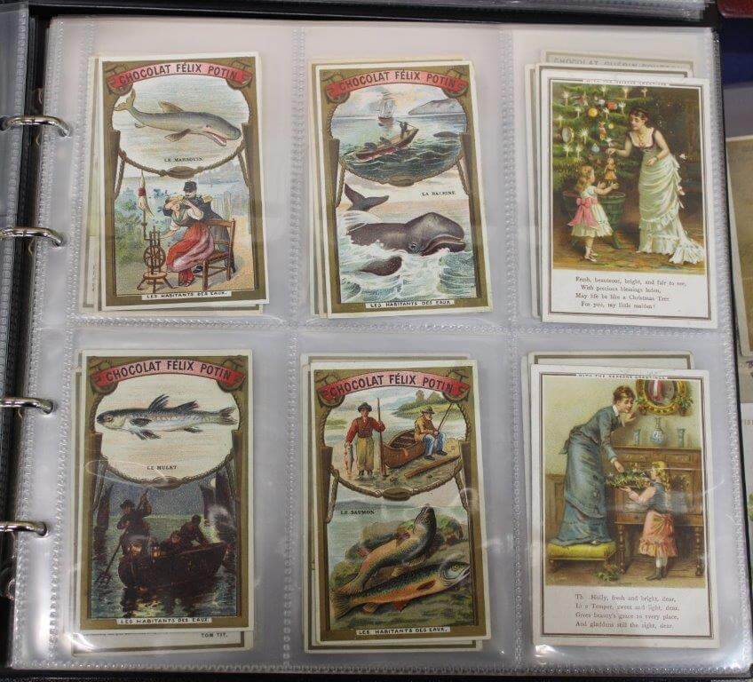 Part of a large collection of cigarette cards, memorabilia
