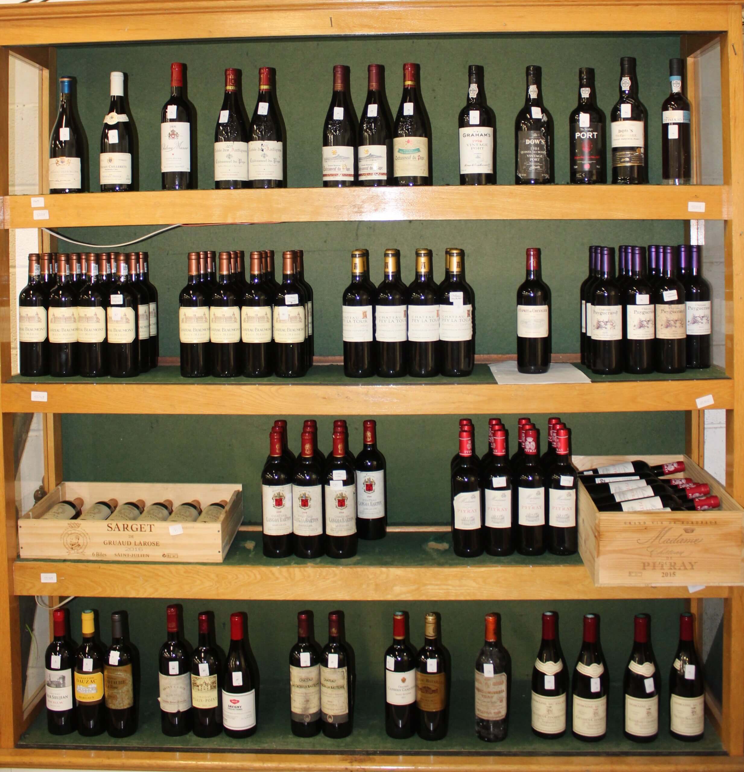 A selection of wines. Fine Antique 26 August. Various