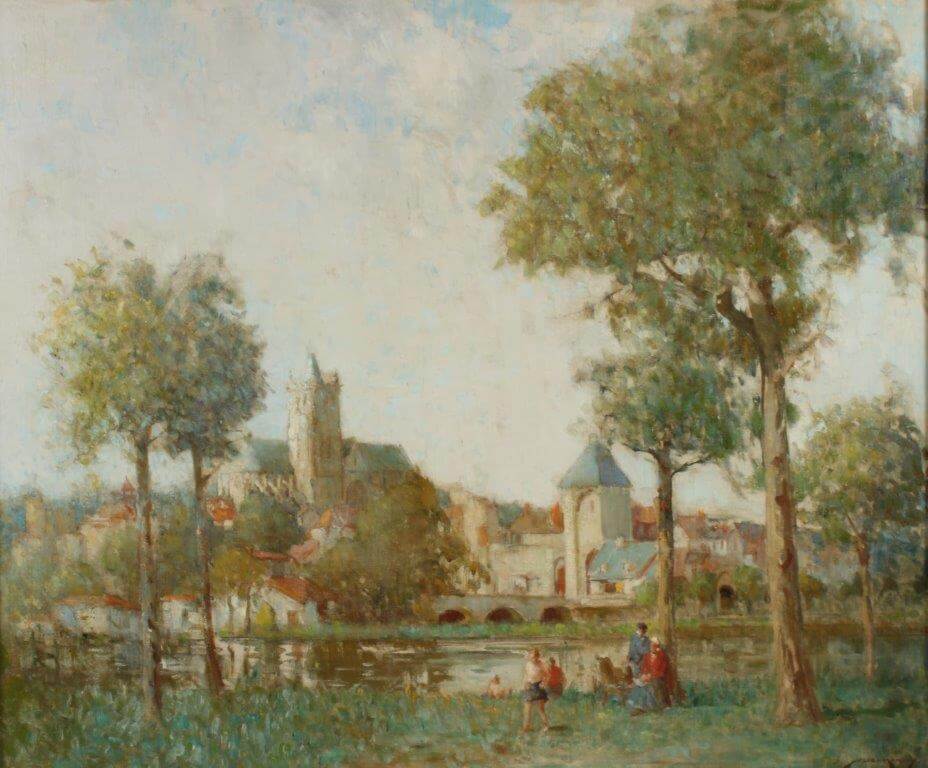 William Lee Hankey, a view of Vignon (25" x 30"). Fine
