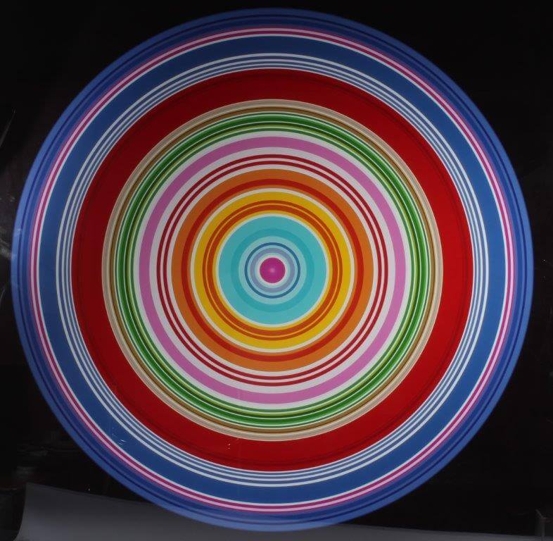 Rob & Nick Carter (20th-21st century) 'Purple to Pink 2005 50 x 50" Mounted on Aluminium and Framed' 1