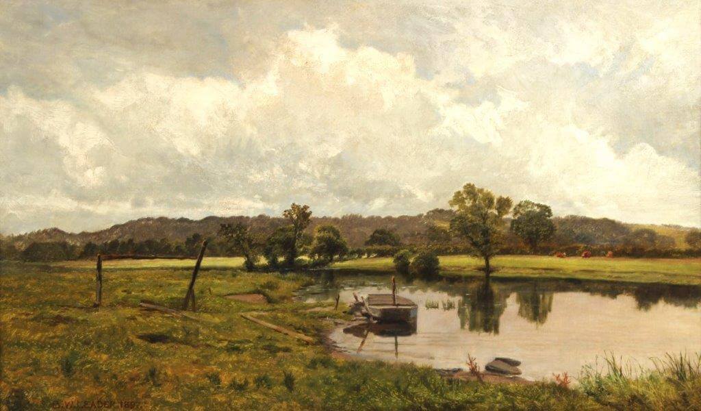 Benjamin Williams Leader (1831-1923) 'At Weston on Trent'.