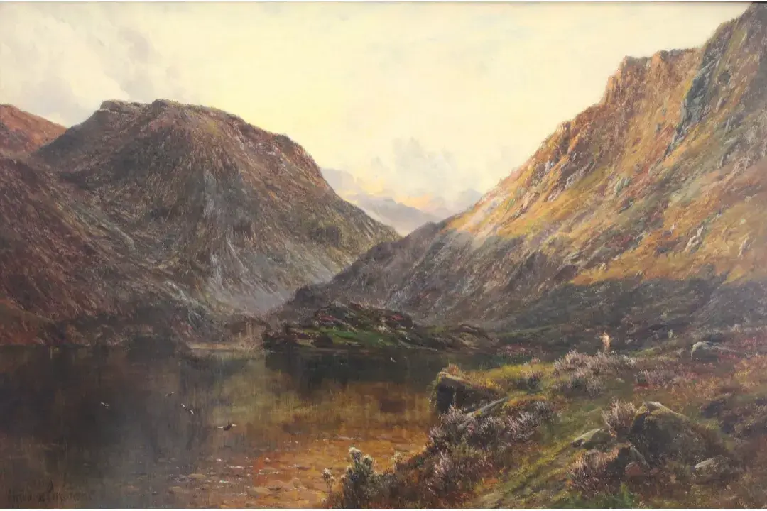 Alfred de Breanski Departing Day Glen Ogle oil on canvas