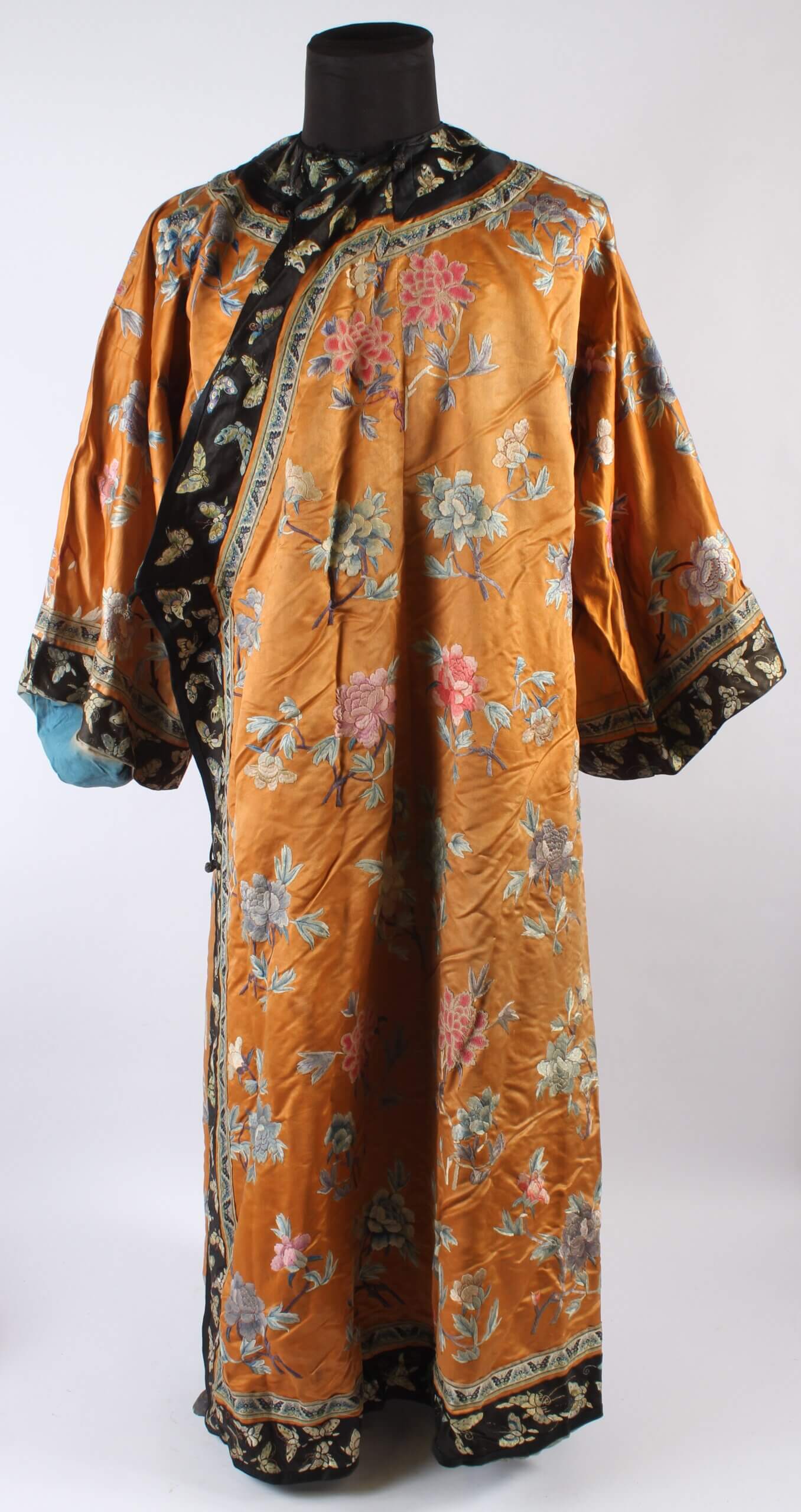 A Chinese embroidered informal robe, known as a Chenyl, Qing